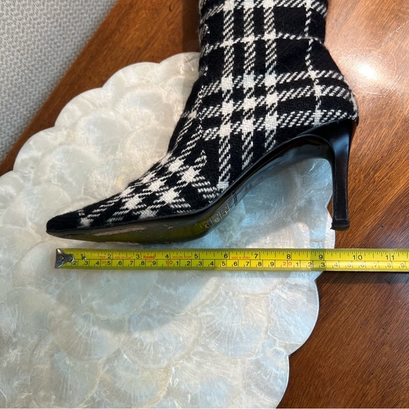 Burberry Womens Vintage High Boots Vintage Size 38 EUC Black and White - Picture 8 of 15